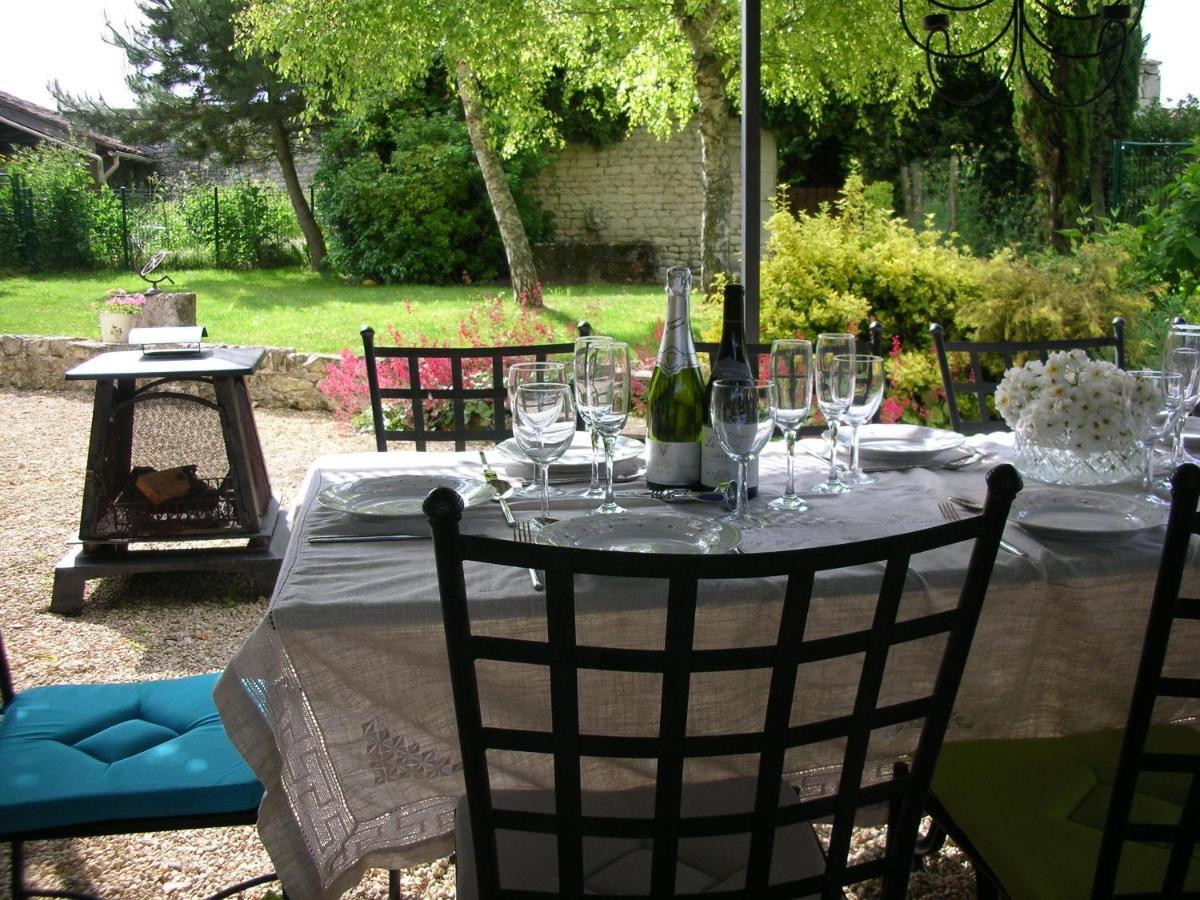 Les Coindries Villa Faye-la-Vineuse Bagian luar foto